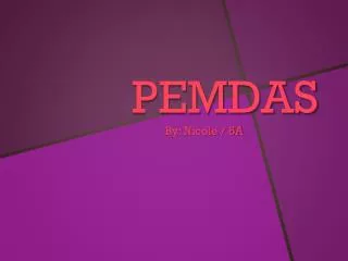PEMDAS