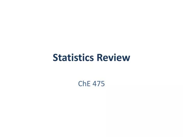 statistics review