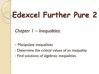 Edexcel Further Pure 2