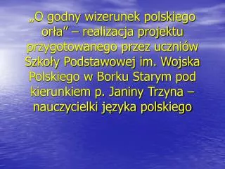 Uczniowie pod kierunkiem p. Anny Patrzyk wykonali makietę pomnika.