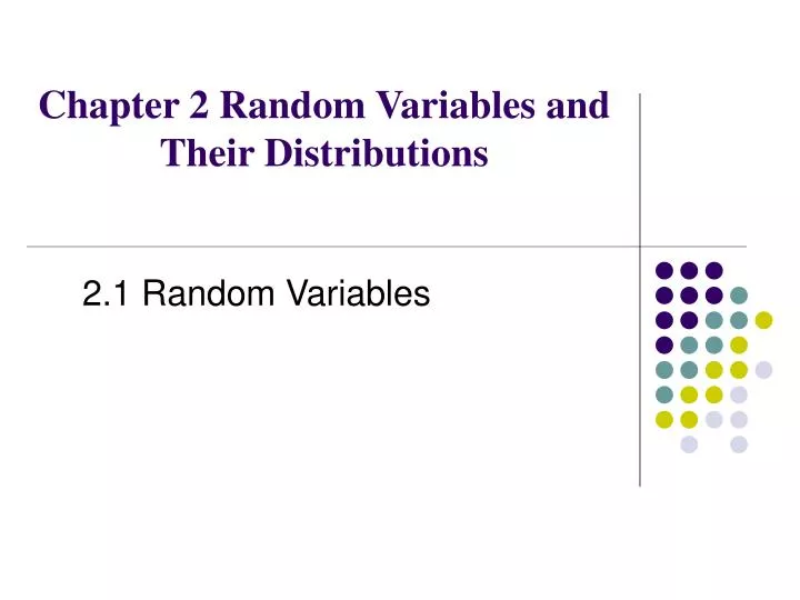 chapter 2 random variables and their distributions