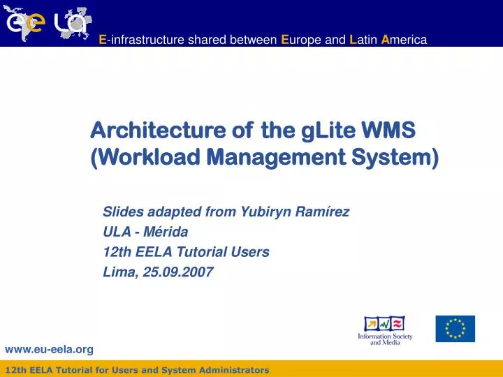 architecture of the glite wms workload management system