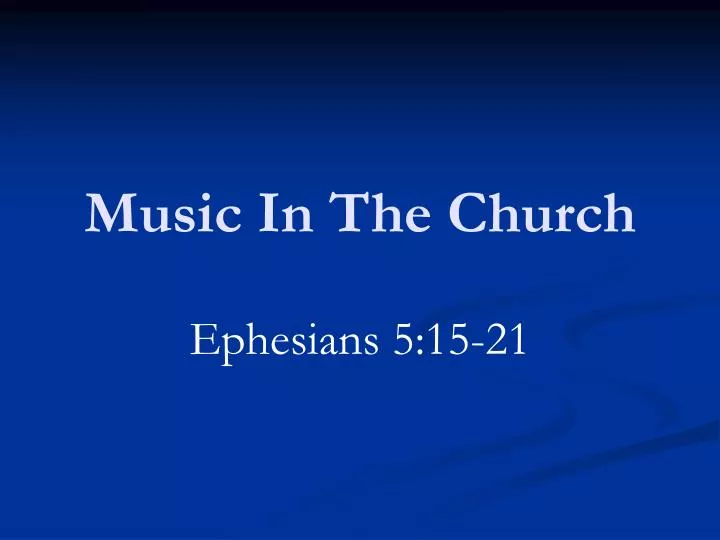 music in the church