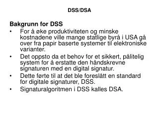 dss dsa