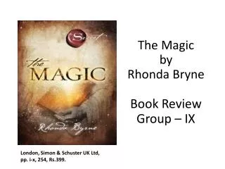 The Magic by Rhonda Bryne