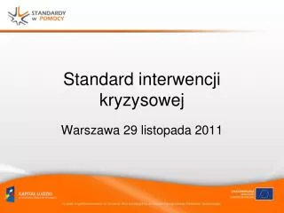 standard interwencji kryzysowej