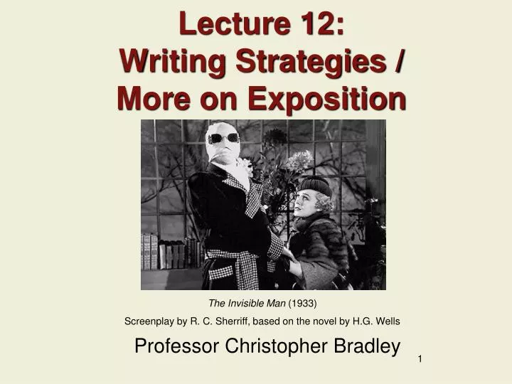 lecture 12 writing strategies more on exposition