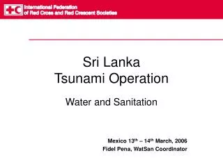 Sri Lanka Tsunami Operation