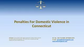 Penalties For Domestic Violence in Connecticut