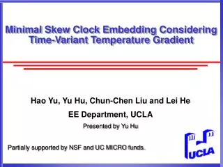 Minimal Skew Clock Embedding Considering Time-Variant Temperature Gradient