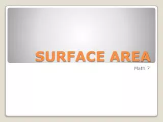 surface area