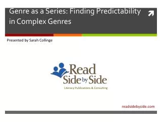 Genre as a Series: Finding Predictability in Complex Genres