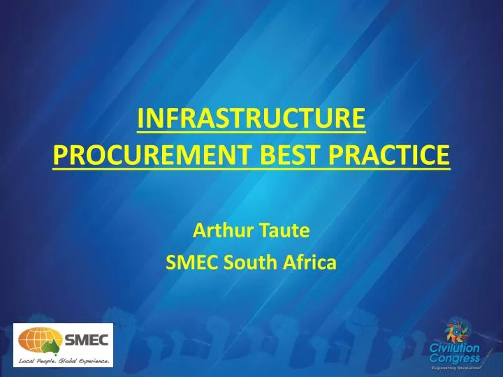 infrastructure procurement best practice
