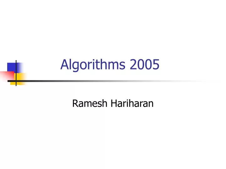 algorithms 2005
