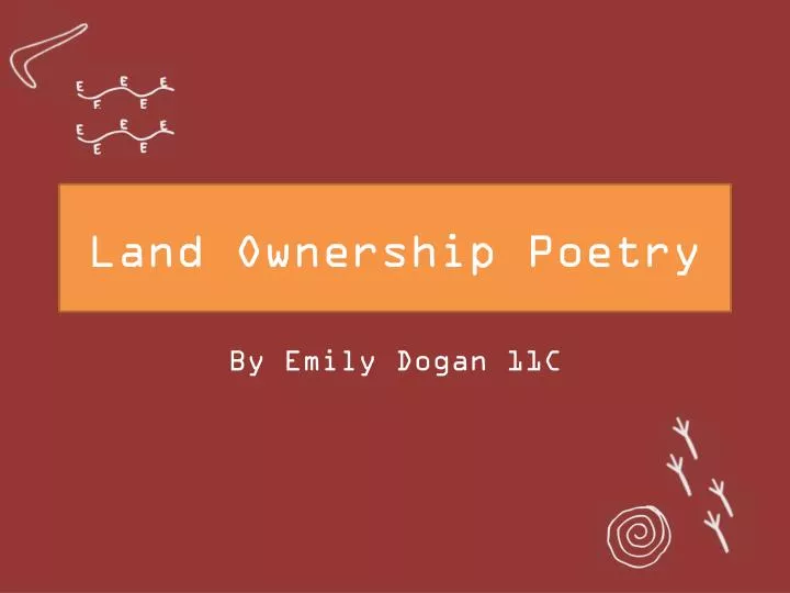 land ownership poetry