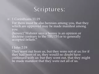Scriptures: