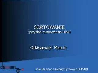 sortowanie przyk ad zastosowania dma