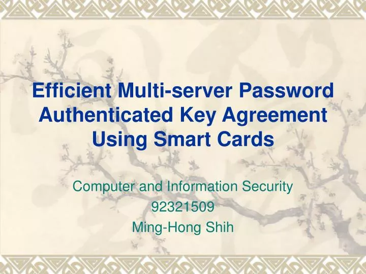efficient multi server password authenticated key agreement using smart cards