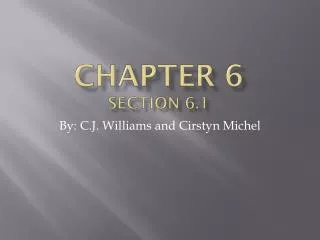 chapter 6 section 6 1