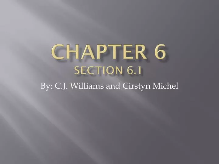 chapter 6 section 6 1