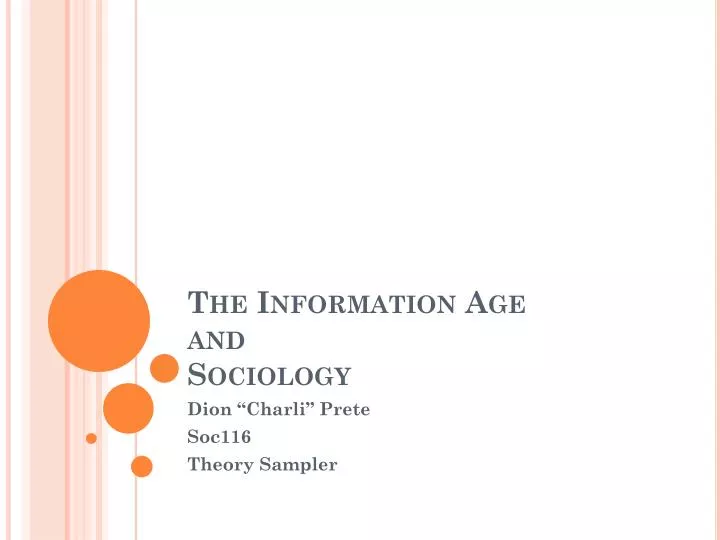 the information age and sociology