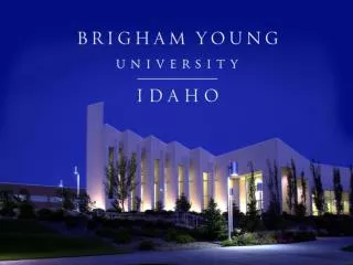The BYU Idaho Self-Study