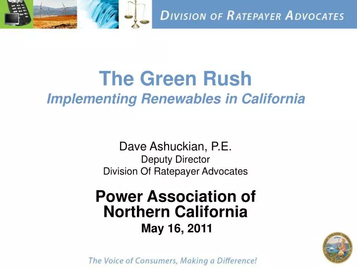 the green rush implementing renewables in california