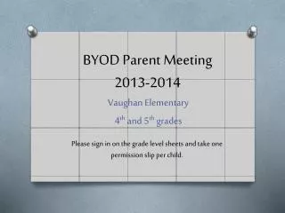 BYOD Parent Meeting 2013-2014