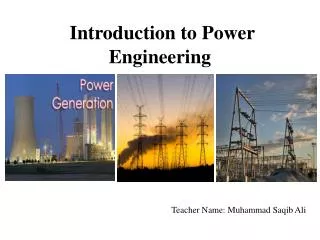 Introduction to Power Engineering