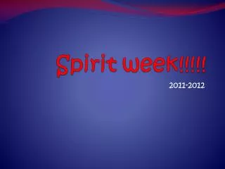 Spirit week!!!!!