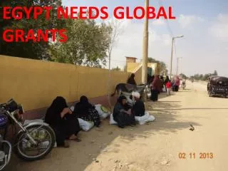 EGYPT NEEDS GLOBAL GRANTS