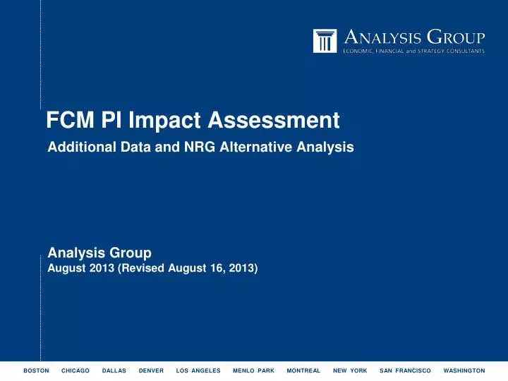 fcm pi impact assessment