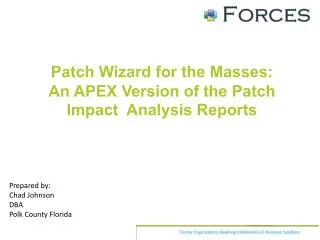 Patch Wizard for the Masses: An APEX Version of the Patch Impact Analysis Reports