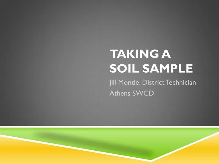 taking a soil sample