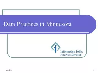 Data Practices in Minnesota