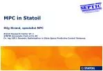 MPC in Statoil - slide 1
