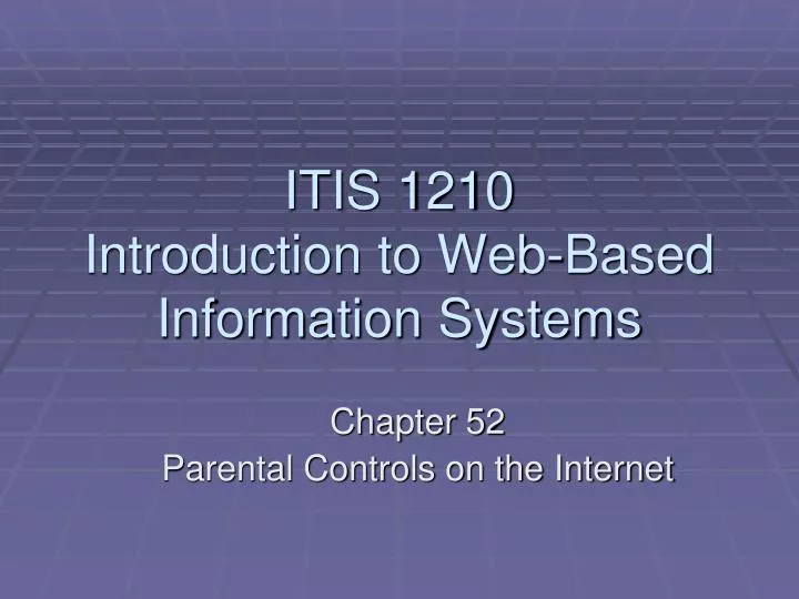 itis 1210 introduction to web based information systems