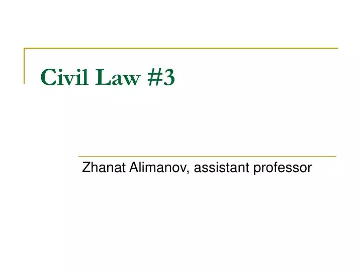 civil law 3