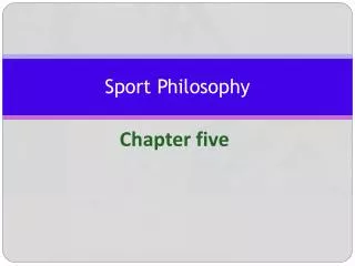 Sport Philosophy