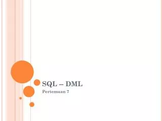 sql dml