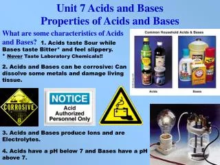 Unit 7 Acids and Bases