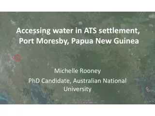 Accessing water in ATS settlement, Port Moresby, Papua New Guinea