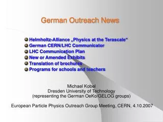 German Outreach News