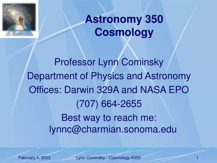 astronomy 350 cosmology