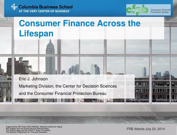 consumer finance across the lifespan