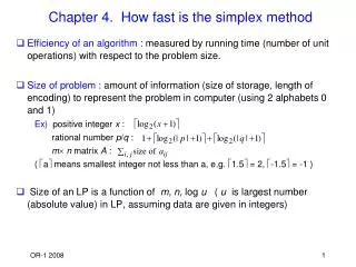Chapter 4. How fast is the simplex method