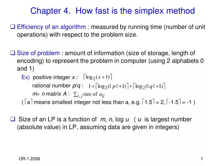 chapter 4 how fast is the simplex method