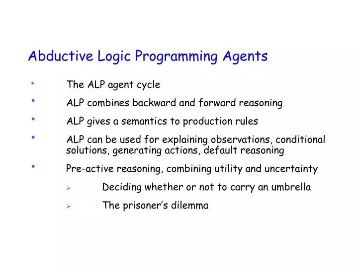 abductive logic programming agents