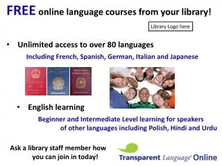 FREE online language courses from your library!