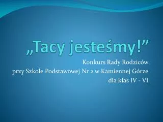 tacy jeste my